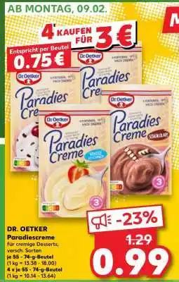 Kaufland DR. OETKER Paradiescreme Angebot