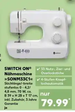 Kaufland SWITCH ON Nähmaschine SONM33C1 Angebot