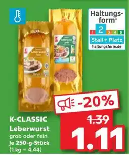 Kaufland K-CLASSIC Leberwurst Angebot