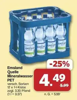 Famila Nord Ost Emsland Quelle Mineralwasser PET Angebot