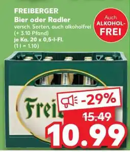 Kaufland FREIBERGER Bier oder Radler Angebot