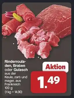 Famila Nord Ost Rinderrouladen, Braten oder Gulasch Angebot