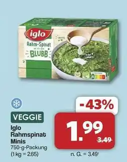 Famila Nord Ost Iglo Rahmspinat Minis Angebot