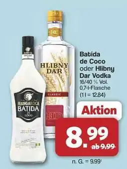 Famila Nord Ost Batida de Coco oder Hlibny Dar Vodka Angebot