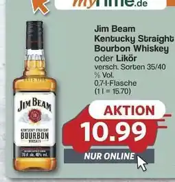 Famila Nord Ost Jim Beam Kentucky Straight Bourbon Whiskey oder Likör Angebot