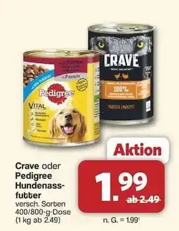 Famila Nord Ost Crave oder Pedigree Hundenassfutter Angebot