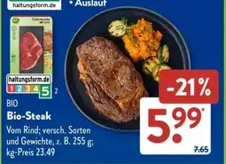 Aldi Süd Bio-Steak Angebot