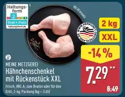 Aldi Nord MEINE METZGEREI Hähnchenschenkel mit Rückenstück XXL Angebot