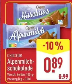 Aldi Nord CHOCEUR Alpenmilchschokolade Angebot