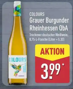 Aldi Nord COLOURS Grauer Burgunder Rheinhessen QbA Angebot