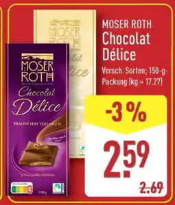 Aldi Nord MOSER ROTH Chocolat Délice Angebot