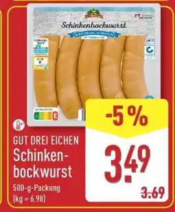 Aldi Nord GUT DREI EICHEN Schinkenbockwurst Angebot