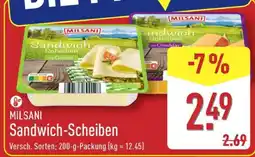 Aldi Nord MILSANI Sandwich-Scheiben Angebot