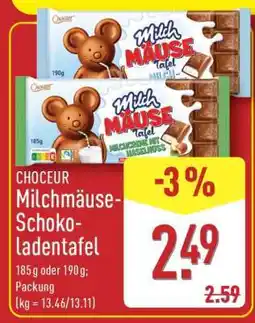 Aldi Nord CHOCEUR Milchmäuse-Schokoladentafel Angebot