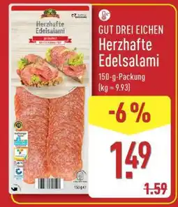 Aldi Nord GUT DREI EICHEN Herzhafte Edelsalami Angebot