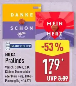 Aldi Nord MILKA Pralinés Angebot