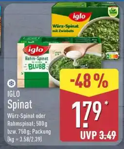 Aldi Nord Iglo Spinat Angebot