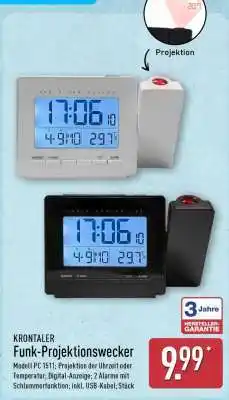 Aldi Nord KRONTALER Funk-Projektionswecker Angebot