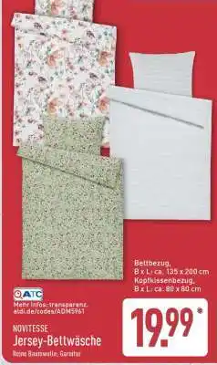 Aldi Nord NOVITESSE Jersey-Bettwäsche Angebot