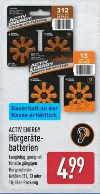 Aldi Nord ACTIV ENERGY Hörgerätebatterien Angebot