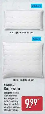 Aldi Nord NOVITESSE Kopfkissen Angebot