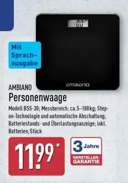 Aldi Nord AMBIANO Personenwaage Angebot