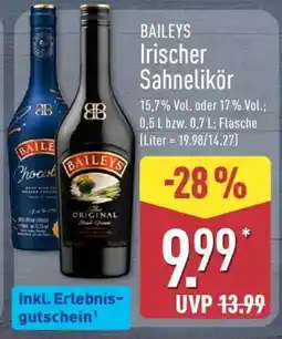 Aldi Nord BAILEYS Irischer Sahnelikör Angebot