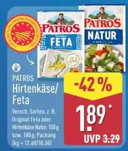 Aldi Nord PATROS Hirtenkäse/Feta Angebot