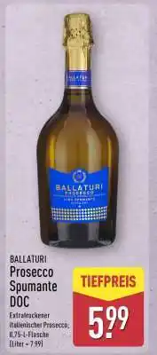 Aldi Nord BALLATURI Prosecco Spumante DOC Angebot