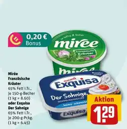 REWE Mirée Französische Kräuter oder Exquisa Der Sahnige Angebot