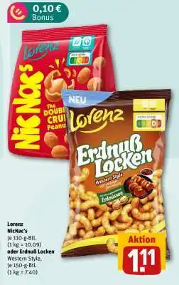 REWE Lorenz NicNac's, oder Erdnuß Locken Western Style Angebot