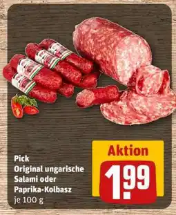 REWE Pick Original ungarische Salami oder Paprika-Kolbasz Angebot