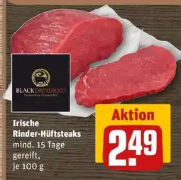 REWE Irische Rinder-Hüftsteaks Angebot