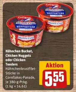 REWE Hähnchen Bucket, Chicken Nuggets oder Chicken Tenders Angebot