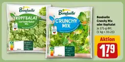 REWE Bonduelle Crunchy Mix oder Kopfsalat Angebot