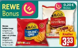 REWE MCCAIN Golden Longs oder 1-2-3 Frites Original Angebot