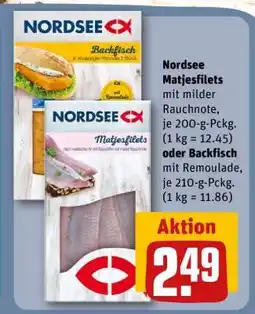 REWE NORDSEE Matjesfilets* oder Backfisch Angebot