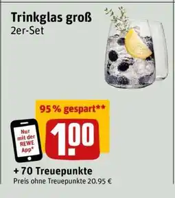 REWE Trinkglas groß Angebot