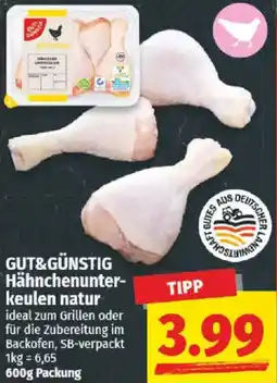 NP Discount GUT&GÜNSTIG Hähnchenunterkeulen natur Angebot