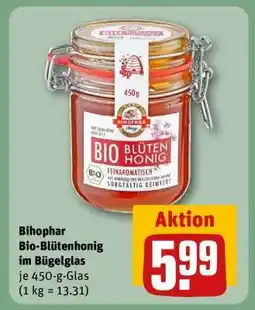 REWE Bihophar Bio-Blütenhonig im Bügelglas Angebot