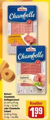 REWE Reinert Chambelle Geflügelsalami oder Chambelle Salami Angebot