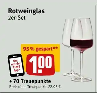 REWE Rotweinglas , 2er Set Angebot
