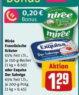 REWE Mirée Französische Kräuter oder Exquisa Der Sahnige Angebot