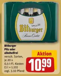 REWE Bitburger Pils oder alkoholfrei Angebot