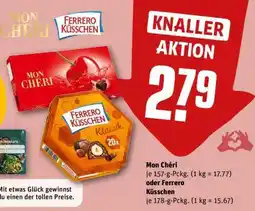 REWE Mon Chéri oder Ferrero Küsschen Angebot