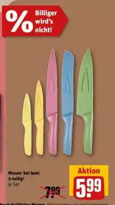 REWE Messer Set bunt Angebot