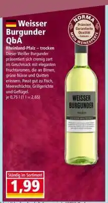 Norma Weißer Burgunder QbA Angebot