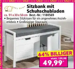 Norma Sitzbank mit Schuhschubladen Angebot