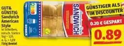 NP Discount GUT& GÜNSTIG Sandwich American Style Angebot
