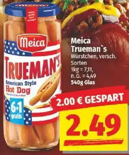 NP Discount Meica Trueman's Würstchen Angebot